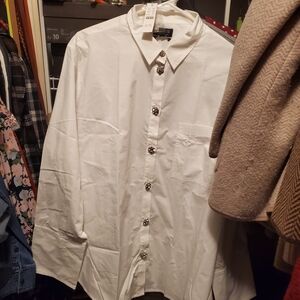 J. Crew Button-Down Shirt With Jeweled Buttons
